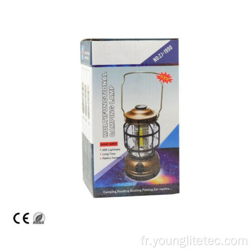 Lanterne de camping Kerosene Cob de Kerosene Cob Antique Portable Dimmable